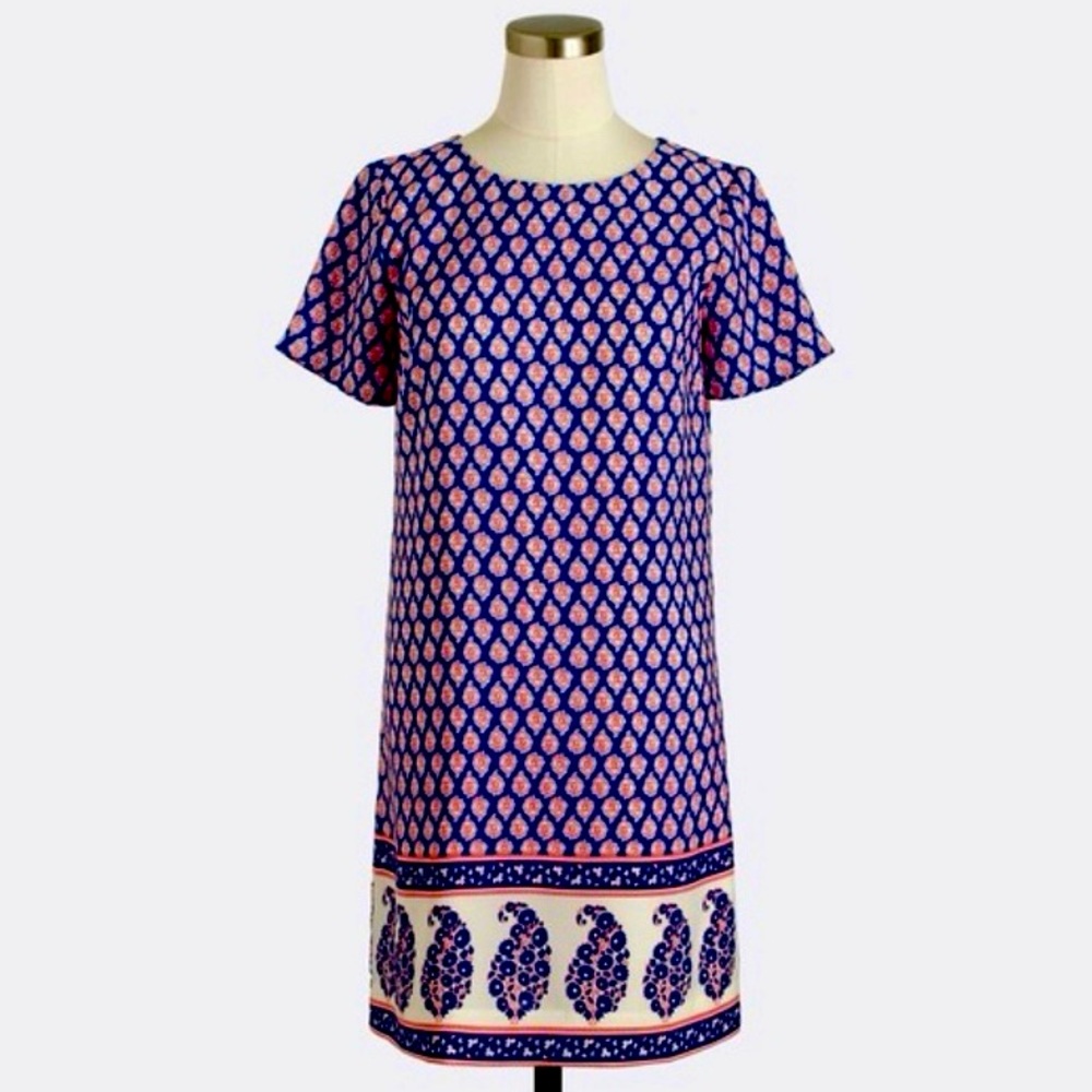J. Crew paisley shift dress